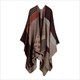 Autumn Winter Lattice Women Travel Shawl Imitation Cashmere European National Style Fork Thickened Cloak Ponchos Capes