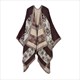 Autumn Winter Lattice Women Travel Shawl Imitation Cashmere European National Style Fork Thickened Cloak Ponchos Capes