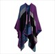 Autumn Winter Lattice Women Travel Shawl Imitation Cashmere European National Style Fork Thickened Cloak Ponchos Capes