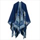 Autumn Winter Lattice Women Travel Shawl Imitation Cashmere European National Style Fork Thickened Cloak Ponchos Capes