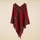 New Women'S Loose Sweaters Knitwear Shawl Cloak Ethnic Style Tassel Capes Ponchos