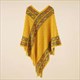 New Women'S Loose Sweaters Knitwear Shawl Cloak Ethnic Style Tassel Capes Ponchos