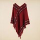 New Women'S Loose Sweaters Knitwear Shawl Cloak Ethnic Style Tassel Capes Ponchos