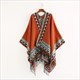 Geometric Tassel Pashmina Poncho And Capes Coat - Autumn Winter Warm Shawl