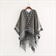 Geometric Tassel Pashmina Poncho And Capes Coat - Autumn Winter Warm Shawl