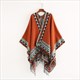Geometric Tassel Pashmina Poncho And Capes Coat - Autumn Winter Warm Shawl