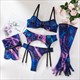 Koltailace Leopard Lingerie With Stocking Gloves Seamless Sensual Garter Belt Set Pink 4-Piece Intimate Sexy Outfits