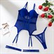 Koltailace Comfortable Meshy Underwear Breathable Body Shaping Split Clothing Ring Three-Piece Underwear Set With Steel