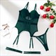 Koltailace Comfortable Meshy Underwear Breathable Body Shaping Split Clothing Ring Three-Piece Underwear Set With Steel
