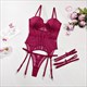 Koltailace Comfortable Meshy Underwear Breathable Body Shaping Split Clothing Ring Three-Piece Underwear Set With Steel