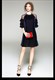 A-Line Knee Length Cocktail Dress With Illusion Lace Sleeves