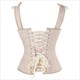 Steel Boned Lace Up Victorian Waist Trainer Bustier Top Overbust Corset