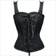 Steel Boned Lace Up Victorian Waist Trainer Bustier Top Overbust Corset
