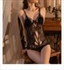 Black Lace Lingerie Bodysuit