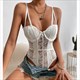 Floral Lace Teddy Bodysuit Lingerie