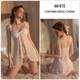 Mesh Suspender Nightgown With Thong Set