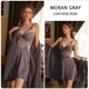 French Romantic Lace Silk Satin Night Gown And Robe Pajama Set