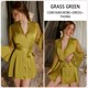Satin Contrast Embroidery Lace Cami Dress With Flared Cuff Belt Robe Set
