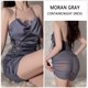Women'S Lace-Up Perspective Halter Mesh Suspender Night Dresses
