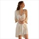 Seiden-Satin-Nachthemd und Bademantel-Pyjama-Set