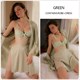 Seiden-Satin-Nachthemd und Bademantel-Pyjama-Set