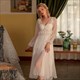 Lace Suspender Long Nightgown And Mesh Robe Sleepwear Set