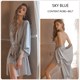 Satin Patchwork Lace Slip Dress And Robe Pajama Set