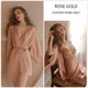 Satin Patchwork Lace Slip Dress And Robe Pajama Set
