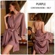 Satin Patchwork Lace Slip Dress And Robe Pajama Set