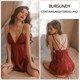 Satin Patchwork Lace Slip Dress And Robe Pajama Set