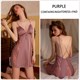 Satin Patchwork Lace Slip Dress And Robe Pajama Set