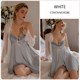 Damen-Nachthemd und Kimono-Bademantel-Pyjama-Set