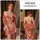 Velvet Pajama Slip Nightdress And Bath Robe Set