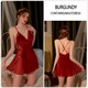 Velvet Pajama Slip Nightdress And Bath Robe Set
