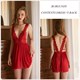 Sheer Mesh Lace Suspender Nightdress Babydoll