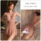 Sheer Mesh Lace Suspender Nightdress Babydoll