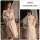 French Long Nightdress And Robe Set With Underwire Padded Cups