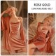 Draped Collar Velvet Lace Slip Night Dress And Robe Set