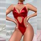Latex Mini Dress Bandage Bodysuit Pu Leather Black Underwear Erotic Sleepwear