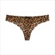 Damen Eis Seide Leopard Thong Nahtlos Slips