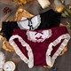 Lace Women Briefs Maid Cosplay Panties