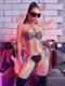 Rainbow Pride Fishnet Bodysuit