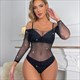 Fishnet Rhinestone Bodysuit
