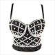 Women'S American Retro Beading Corset Embroidered Flares Camis Tank Top