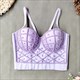 Women'S American Retro Beading Corset Embroidered Flares Camis Tank Top