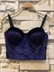 Samt Weste Bustier Crop Top Camisole für Damen
