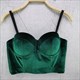 Samt Weste Bustier Crop Top Camisole für Damen