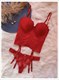 Women's Lace Longline Corset Mesh Bustier Crop Top & Briefs Set