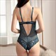 Lace Bodysuit Lingerie With Push Up Bra And Thongs Set