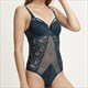 Lace Bodysuit Lingerie With Push Up Bra And Thongs Set